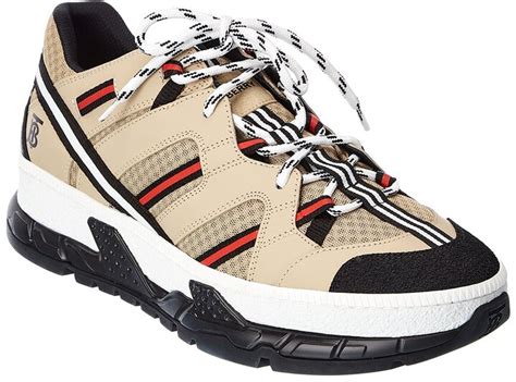 burberry union low mixed leather & mesh platform sneaker|Shop Burberry Union Low.